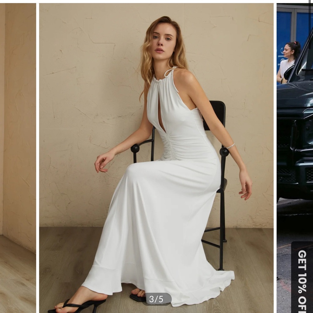 COPY - Commence ruched maxi dress, pleated